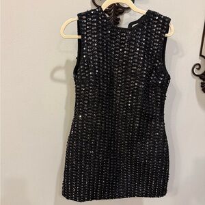 Zara Black Sequin Mini Dress